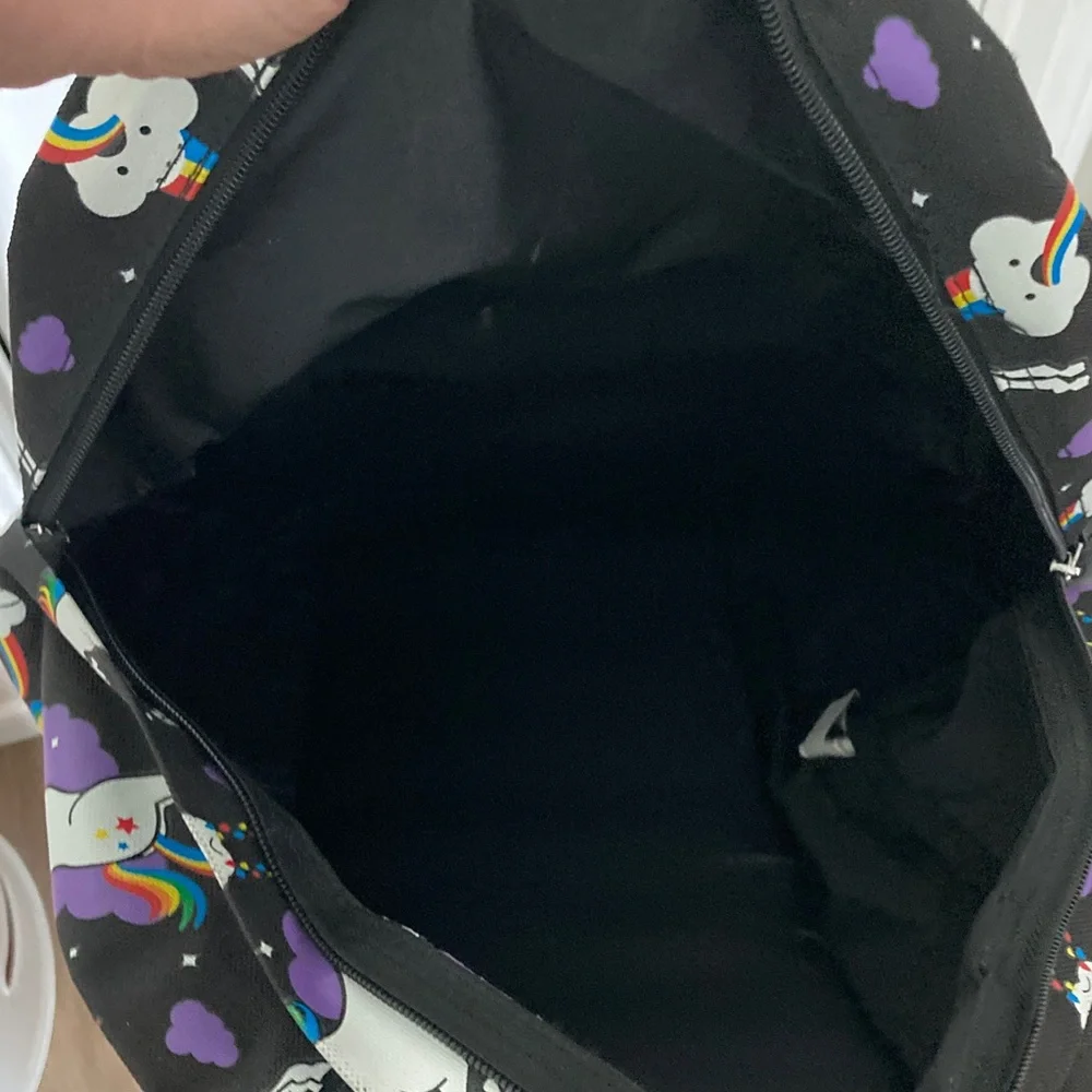 Loungefly Black and Purple Unicorn Backpack